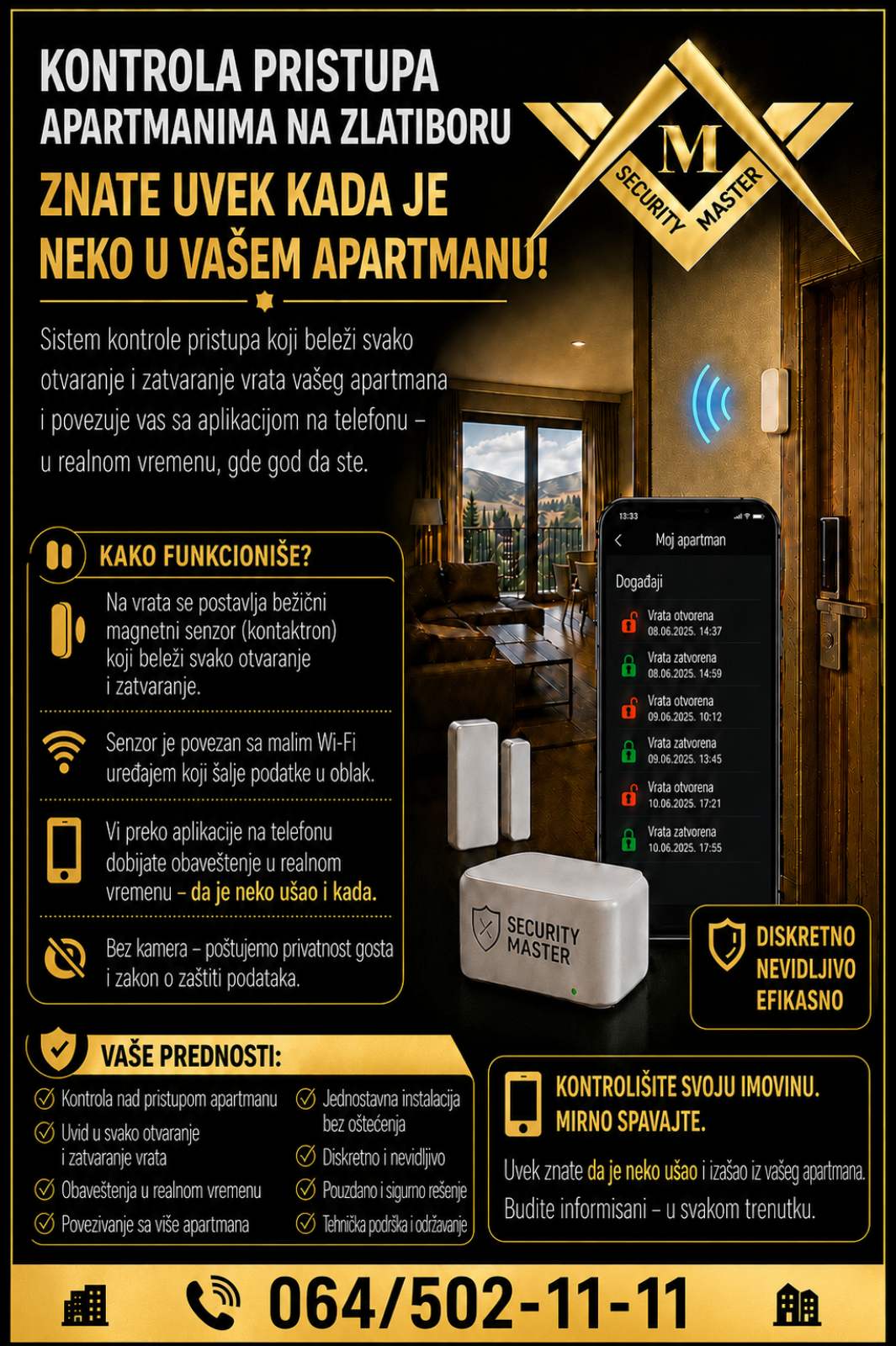 Security Master - kontrola pristupa apartmanima